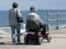 Motorized wheelchair user