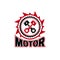 Motorsport brand, event logotype, sign. Editable vector illustration