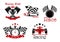 Motorsport symbols for sporting competition design