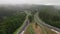 Motorsports circuit a Race track in the german Eifel on a cloudy day.