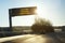 Motorway gantry sign in winter