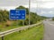 Motorway Sign for Dublin in Ireland