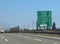 Motorway sign to go to the Italian cities of Milan Verona Venice more places in Italy