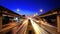 Motorway traffic at blue hour