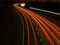 Motorway traffic rear light trails