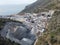 Motorway tunnel construction site aerial view