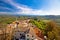 Motovun. Idyllic hill town of Motovun and Mirna river valley view