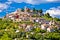 Motovun. Picturesque historic Town of Motovun on idyllic green hill