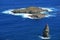 Motu Nui Island, with the smaller Motu Iti Island and the Motu Kao Kao Sea Stack as seen from Orongo Village on Easter Island