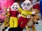 Motu patlu indian cartoon characters isolated on toy shop with dears