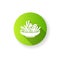 Moules frites green flat design long shadow glyph icon