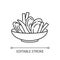 Moules frites pixel perfect linear icon