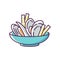 Moules frites RGB color icon