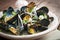 Moules Marinieres - Mussels cooked with white wine sauce