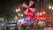 Moulin Rouge night timelapse. Paris, France