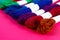 Mouline. Multicolored thread for embroidery. Colorful thread for embroidery. Threads of a moulin