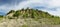 A mound formed by small piles of crushed limestone and washed away by rains