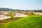 Mound and slope grass graves