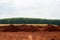 Mound of soil stands as a symbol of potential, a blank canvas for nature\\\'s creativity and growth