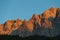 Mount Agner in the Dolomites at dawn