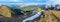 Mount Allan Summit Aerial Panoramic Landscape View Centennial Ridge Hiking Trail Alberta Foothills Canada Rocky Mountains