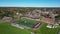 Mount Allison University Campus Football Field Aerial Drone Circle Video - Fall 2022