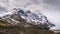 Mount Andromeda, Mount Athabasca and Hilda Peak with Athabasca Glacier in the Columbia Icefields in Jasper National Park