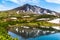 Mount Asiahidake, Daisetsuzan National Park,viewed from Meoto Pond