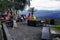 Mount Batur, Bali - November 24th, 2017: Women hagling to sell their items of souvenir to the tourist. Balinese believe men are