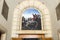 Mount of Beatitudes. Israel. January 27, 2020: Painting above the church door on the Mount of Beatitudes in Israel
