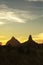 Mount Beerwah in the afternoon sun.