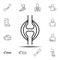 mount, bone, steel, metal icon. Simple thin line, outline vector element of Bone injury icons set for UI and UX, website or mobile