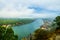 Mount bonnell Pennybacker Bridge in distance