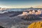 Mount Bromo and Semeru volcano landscape view high resolution image