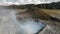 Mount Bromo is smoky active volcano with crater