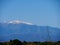 Mount Canigou under the snow seen from the Canet pond