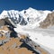 Mount Cho Oyu, vector illustration, Gokyo valley, Khumbu valley, Everest area, Nepal