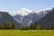 Mount Cook, Mount Tasman. Southern Alps. South Island, New Zealand