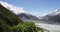 Mount Cook New Zealand nature - scenic landscape with clear view of Mount Cook