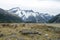 Mount Cook Road (State Highway 80) along the Tasman River leading to Aoraki / Mount Cook National Park and the village