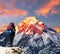 Mount Dhaulagiri with climber or tourist