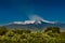 Mount Etna breathing smoke