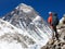 Mount Everest 8848m from Kala Patthar with tourist