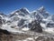Mount Everest and Nuptse Seen from Kala Patthar in Nepal