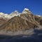 Mount Everest seen from a place in the Gokyo Valley,