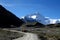 Mount everest from the trail of base camp