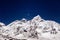 Mount Everest under bright stars.