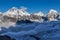 Mount Everest view from Renjo La pass.