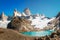 Mount Fitz Roy and Laguna de Los Tres in Patagonia - El Chalten, Argentina