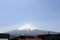 Mount Fuji as seen from Chureito Pagoda. When religion meets nat